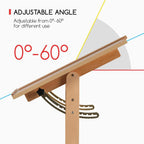 MEEDEN Wood Drafting Table & Stool: 35.5" x 23.5" Art Desk and Stool Set | Artist Drawing Chair and Craft Table with Adjustable Height,Tiltable Tabletop for Artwork, Graphic Design, Reading, Writing