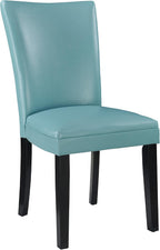 Parsons Solid Wood Dining Chairs Set of 6 with UP High Back, Kitchen Chairs with Upholstered Seat, Holds Up to 300 Lbs,Accent Chairs Easy Assembly, Light Blue CY1331HL