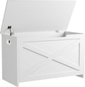 GarveeHome 30 in Storage Chest, Wooden Storage Bench with Safety Hinge, Easy Assembly, Large Shoe Bench for Entryway, Living Room, Bedroom