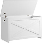 GarveeHome 30 in Storage Chest, Wooden Storage Bench with Safety Hinge, Easy Assembly, Large Shoe Bench for Entryway, Living Room, Bedroom