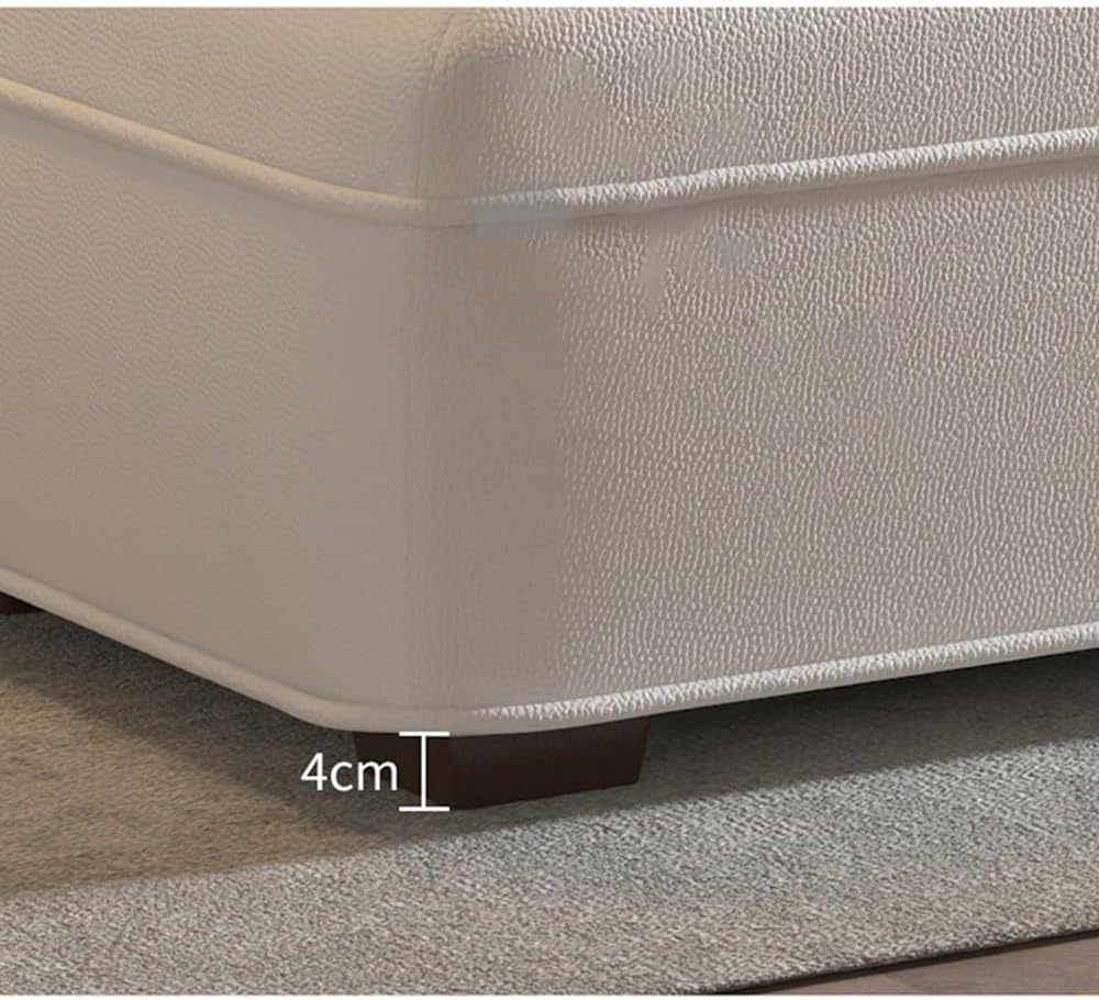 Modern Bed End Stool Bedside Modern Bedroom Leather Couch Cloakroom Long Bench Entryway(Light Gray)