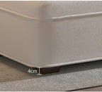 Modern Bed End Stool Bedside Modern Bedroom Leather Couch Cloakroom Long Bench Entryway(Light Gray)