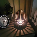 Lotus Shaped Candle Holder - Festive Candle Holder Handmade with Layered Petals and Central Tunnel Design, Classic and Elegant Home Décor, Festive Vibe, Christmas Decorations