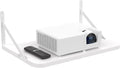 Projector Shelf for Wall Mount, 16.5" × 11", Holds Up to 25lbs, White | Solid Wood, Long-Lasting, Floating Shelf for Router, TV Cable Box, Game Console, DVD Player, Modem