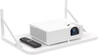 Projector Shelf for Wall Mount, 16.5" × 11", Holds Up to 25lbs, White | Solid Wood, Long-Lasting, Floating Shelf for Router, TV Cable Box, Game Console, DVD Player, Modem
