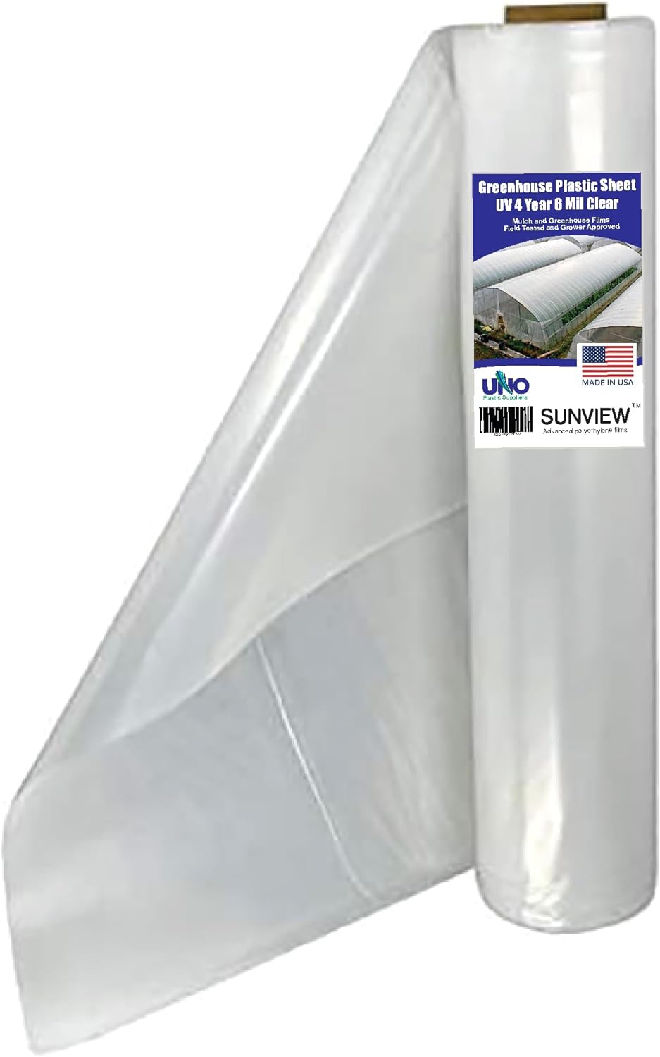 SUNVIEW Greenhouse Clear Plastic Film Polyethylene Covering Gt4 Year 6 Mil 12ft. X 25ft.
