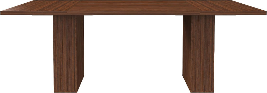 Rectangle Dining Table for 4-6, 78" Modern Dining Room Table with 2-Tier Storage Shelf Wood Rectangle Kitchen Dinner Furniture for Home, Dining Room