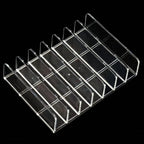 Pmsanzay DVD Storage Box - Clear Acrylic - Stackable DVD and CD Holder, CD Display Rack CD Organizer Stand - Holds up to 14 Standard CD Cases for Media Shelf Storage and Organization - No DVD