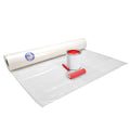 Plastic Sheeting 4 mil, 8' x 50' (400 sq. ft.) - Thick Semi-Clear Plastic Sheeting for Construction, Painting, Slide&Slip - LDPE Film Roll - Heavy Duty Thick Polyethylene Rolls by IDL Packaging