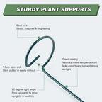 Joyhalo 20 Pack Plant Support Stakes 24 Inch, Plant Stakes, Flower Stakes with 24 Twist Ties, Garden Sticks for Plants Iris, Dahlia, Gladiolus, Amaryllis, Rose, Sunflower, Tomato, Sapling Etc