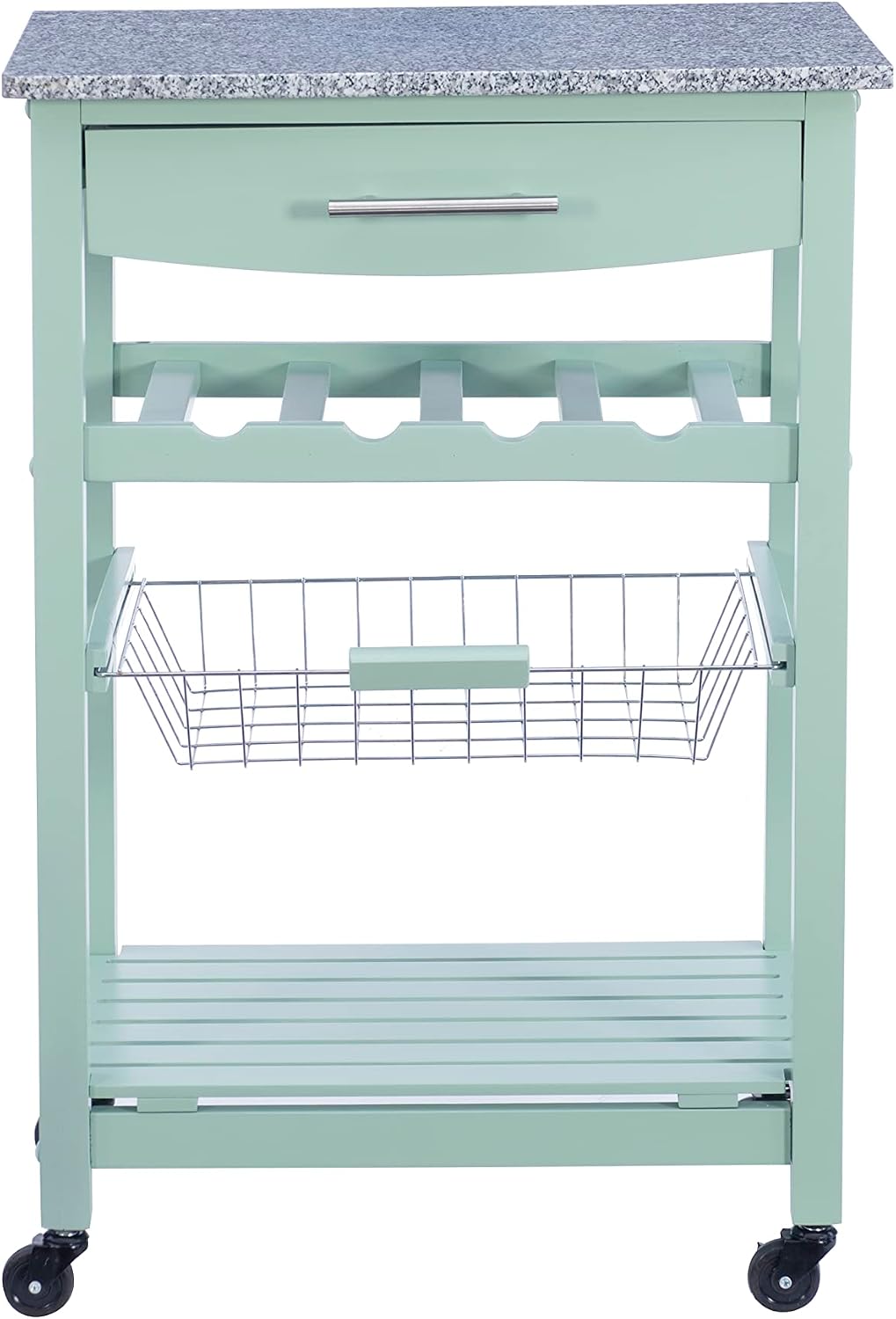 Linon Kitchen Island, Green, 15.75 x 22.83 x 33.86 Inches