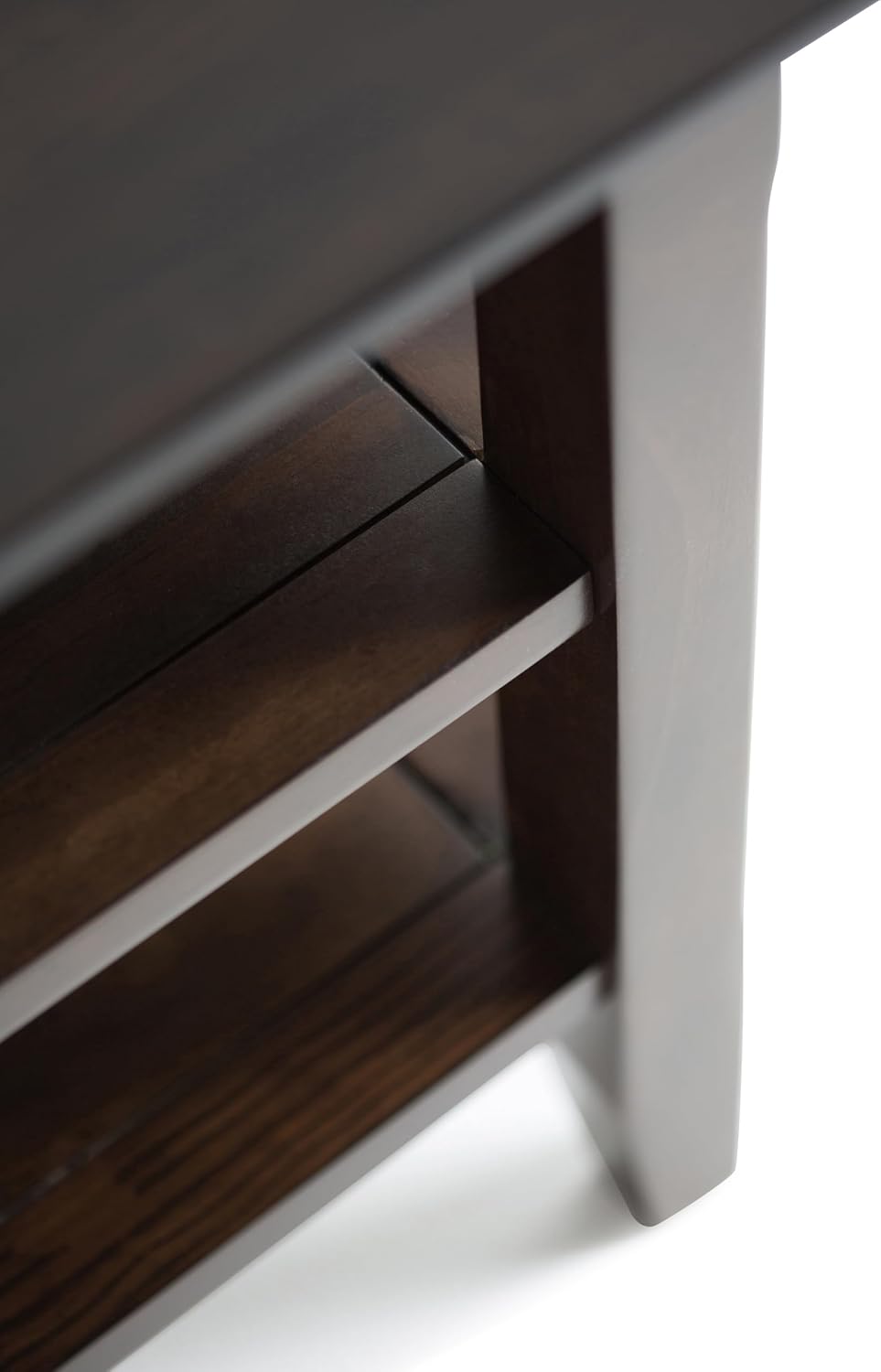 SIMPLIHOME Acadian Solid Wood 14 inch Wide Transitional-Style Narrow Side Tables in Brunette Brown for the Living Room and Bedroom (Set of 2)