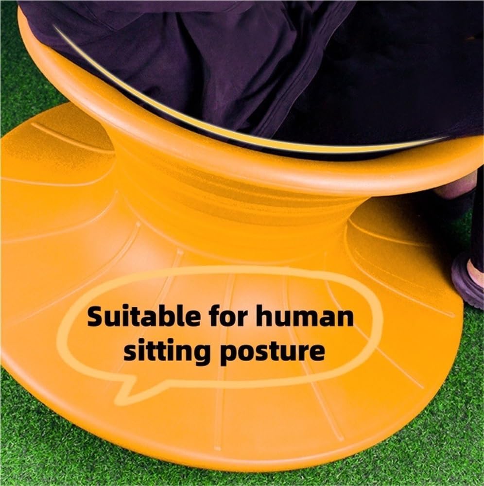 360° Rotating Gyro Spinning Chair, Sensory Swivel Chair for Autistic, Sit and Spin Sensory Equipment for Backyard Fun, Festivals and Outdoor Play(Red)