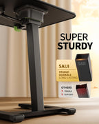 SAIJI Sturdy TV Tray Table with Wheels, Heavy Duty Metal TV Trays for Couch | Height & Tilt Adjustable Desk for Bed, Sofa, Recliner, Portable Small Foldable Tables, Rolling Tray for Eating in Living Room