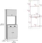 Tampa Kitchen Pantry with Drawer and 2 Cabinets