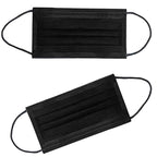 NNPCBT 100PCS 3 Ply Black Disposable Face Mask Filter Protection Face Masks