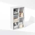 Furinno Reed Closet Organizers and Storage, 5-Cube Reversible Closet Shelves, Closet Organization Shelf, 9.4 x 19.5 x 31.5, for Bedroom, Closet, White