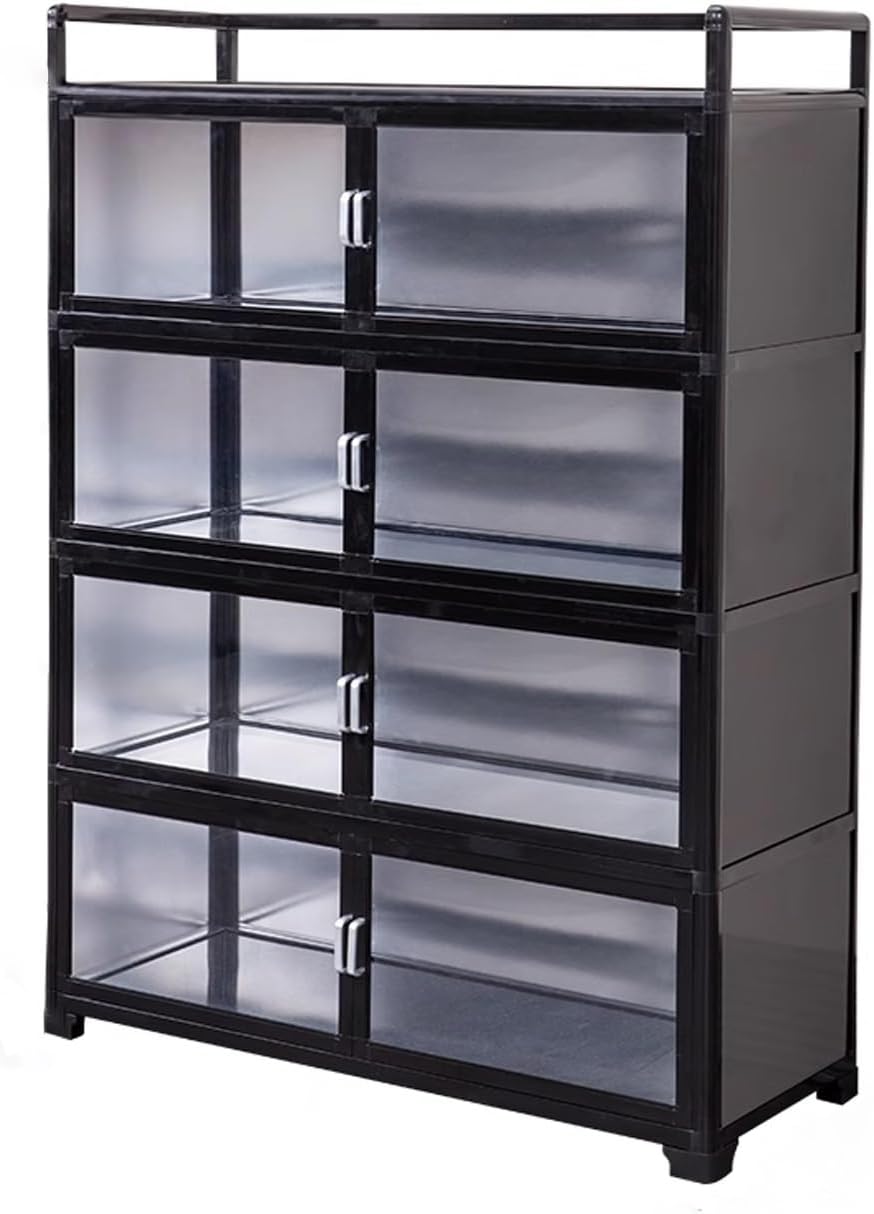 Kitchen Pantry Storage Cabinet Environmental Aluminum Composite Panel Aluminum Alloy Guardrail Pantry Cabinet, for Kitchen Living Room Bathroom(80 * 40 * 136cm)