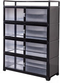 Kitchen Pantry Storage Cabinet Environmental Aluminum Composite Panel Aluminum Alloy Guardrail Pantry Cabinet, for Kitchen Living Room Bathroom(80 * 40 * 136cm)