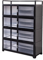 Kitchen Pantry Storage Cabinet Environmental Aluminum Composite Panel Aluminum Alloy Guardrail Pantry Cabinet, for Kitchen Living Room Bathroom(80 * 40 * 136cm)