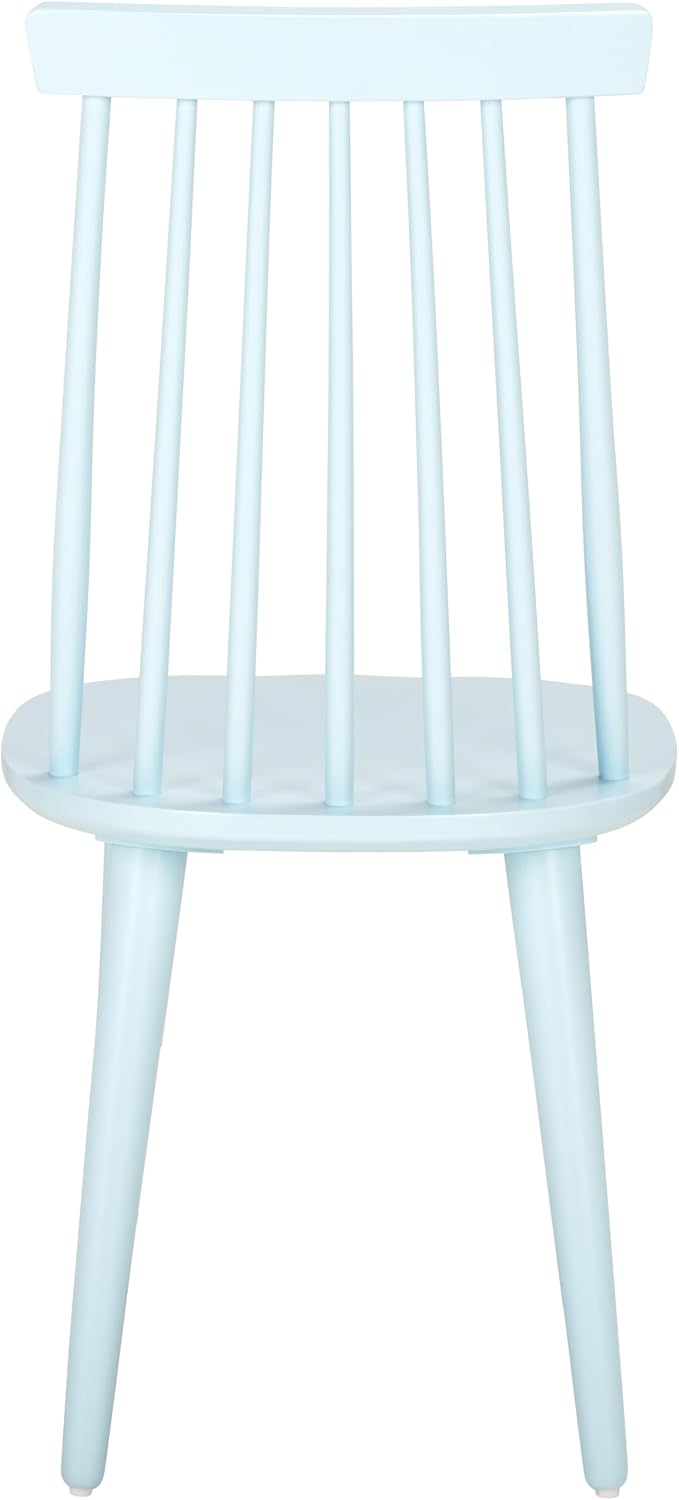 SAFAVIEH Furniture - Burris Side Chair Set of 2 - Pale Blue - Solid Wood - Modern Clean-Line Design - Ideal for Dining Room, Kitchen, Living Room, 17.7" Seat Height (AMH8511G-SET2)