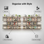 47.2 in Wall Wine Rack with LED Light, 4-Tier Metal Wine Rack with Shelves, Industrial Hanging Liquor Bottles Storage Rack Restaurant Deco (Black,120cm)