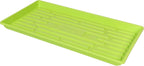 SUNPACK 10" x 20" Heavy Duty Shallow Plastic Seed Starting Tray, Lime Green, 1" (Pack of 10) - No Drainage Holes, Perfect for Greenhouses or Indoor Gardening