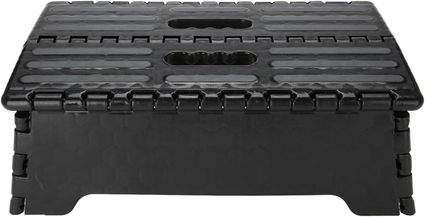 Folding Step Stool, The Lightweight Step Stool, Portable Folding Step Stool Black Step Ladder for Adults Seniors at Home, Kitchen, Bathroom, Bedroom, Closet