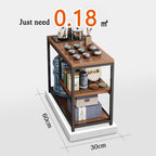 Side Table for Living Room,3 Tier End Table with Storage,Sofa Side Table for Small Spaces,60x30x67 cm Narrow Accent Table End Table for Bedroom and Office
