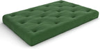 Nirvana Futons Extra Thick Premium 10-Inch Queen Futon Mattress, Hunter Green Twill - Made in USA