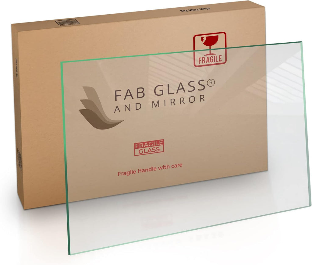 Glass Table Tops 1/8" Thick - 30" x 24" Rectangle Glass Tabletop with Seamed Edge - Replacement Tempered Glass Table top for Dining Table, Coffee Table, Office Table, Side Table
