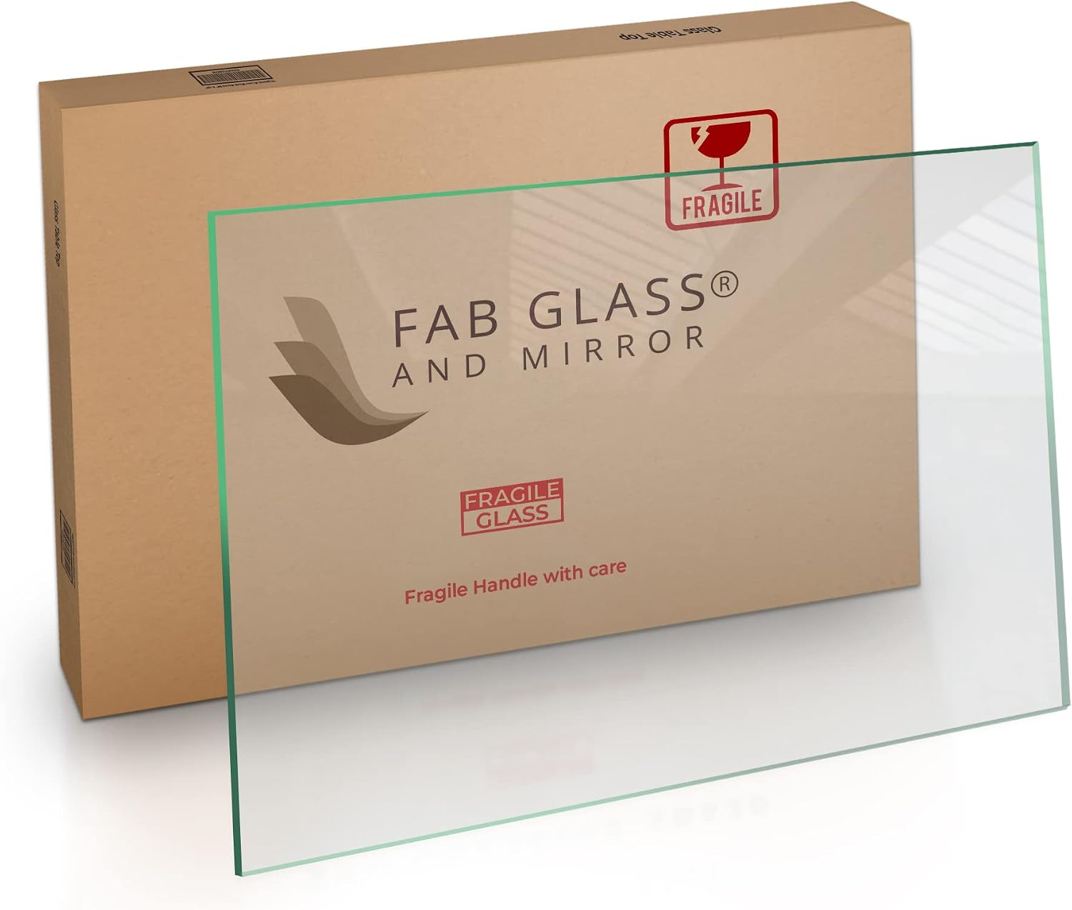 Glass Table Tops 1/8" Thick - 30" x 24" Rectangle Glass Tabletop with Seamed Edge - Replacement Tempered Glass Table top for Dining Table, Coffee Table, Office Table, Side Table