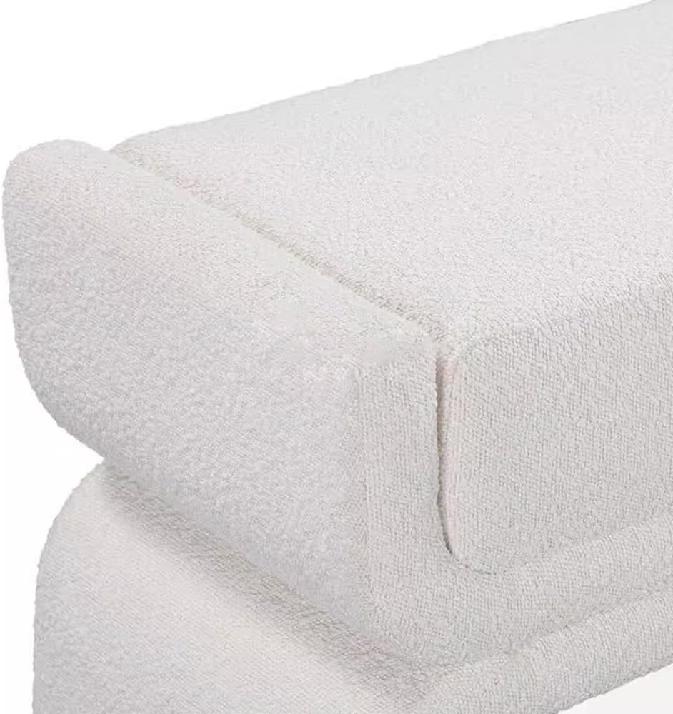 Modern Bedside Stool Bedroom Bench Simple Special-Shaped Living Room Long Home Shoe Changing Entryway(Gris,Medium)