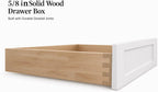 18 Inch White Shaker Kitchen Base Cabinet, RTA Plywood Box Storage with 1 Drawer & 1 Door, Solid Wood Dovetail & Soft-Close Hinges, 18" W x 24" D x 34.5" H