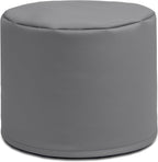 Jaxx Mallo Jr Vinyl Pouf - Collaborative Soft Seating for Young Active Learners, Sensory Rooms and Modular Classrooms, Charcoal