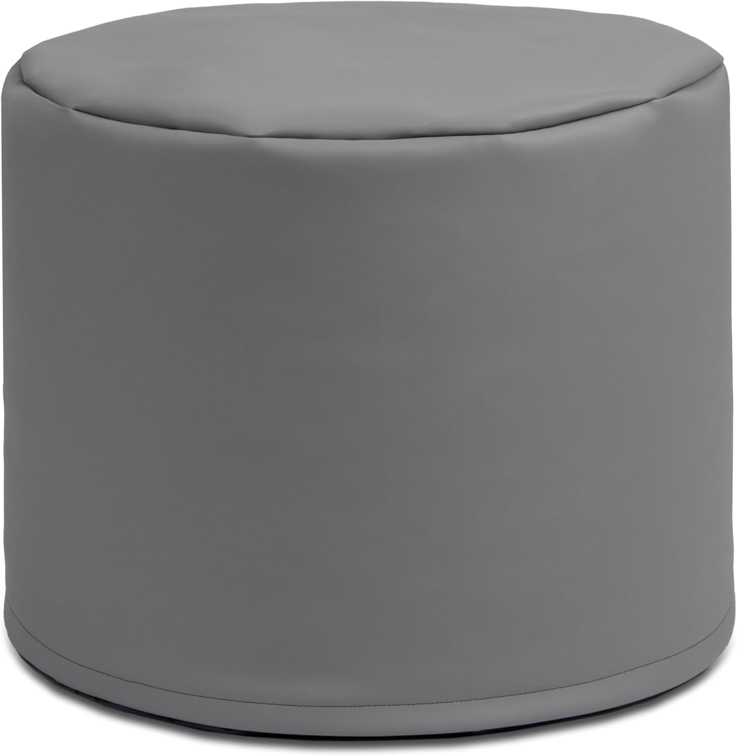 Jaxx Mallo Jr Vinyl Pouf - Collaborative Soft Seating for Young Active Learners, Sensory Rooms and Modular Classrooms, Charcoal