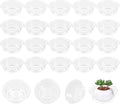 Plant Saucer 30 Pack Plant Trays for Pots 4 Inch Plastic Plant Saucers for Outdoors and Indoors Clear Drip Trays for Potted Plants Flower Pot Plates to Catch Water Plant Drainage Dishes No Holes