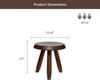 Tabouret Walnut Stool – Handcrafted Hardwood Seating Inspired by Charlotte Perriand, Artisan-Made Small Side Table, Nightstand, Footstool, or Plant Stand – Premium Walnut Finish