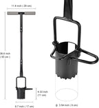 Sod Plugger, Bulb Planter with Long Handle and Serrated Base Garden Tool, Bulb Transplanter Also Grass Plug Tool for Digging Holes to Plant Tulips, Iris, Daffodils