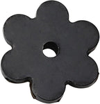 Garden Flag Stoppers, Rubber Garden Flags Pole Holder for Garden Flag Stand Small Black Flower Shape Yard Stoppers Indoor and Outdoor Use (5-Pack)