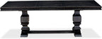 LKT-SBB-TP - A Wooden Dining Table with Removable Rectangular Tabletop - Sand Blasting Black Finish