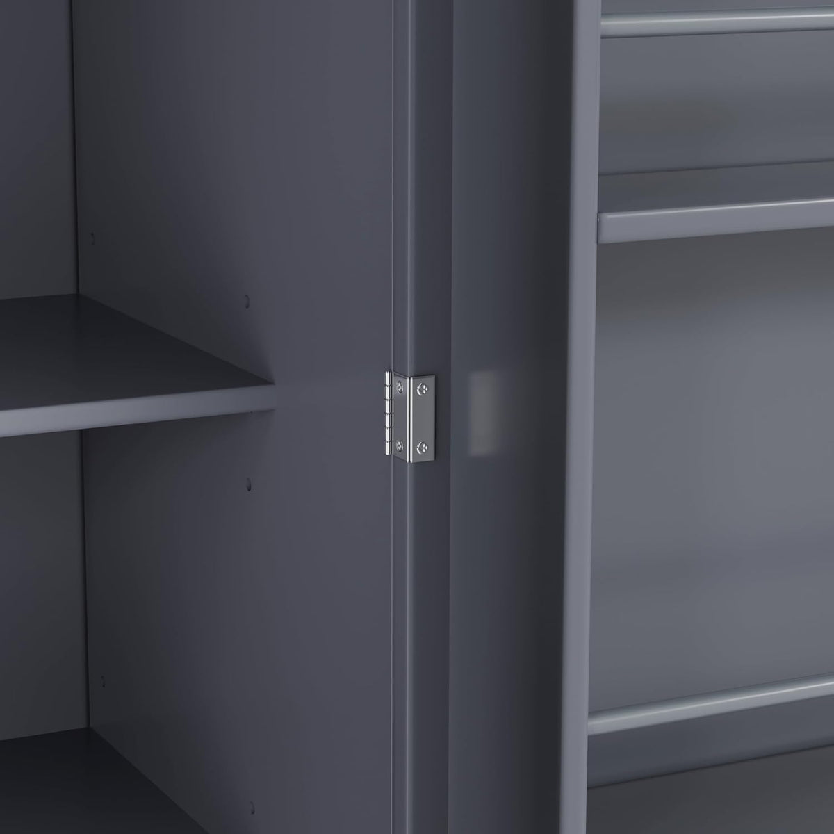 RUNNA 35x17.7x77inch High Freestanding Kitchen Pantry Large Cupboard Storage Cabinet with 2 Drawers, 2 Adjustable Shelves, 8 Door Shelves for Kitchen, Dining Room (Gray#047)