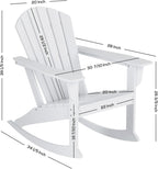 WestinTrends Dylan Outdoor Patio Poly Plastic Adirondack Rocking Chair, Orange