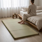 MustMat Tatami Mat Foldable Japanese Floor Mattress 35.4"x78.7"x1.2" | Traditional Japanese Futon, Floor Mattress, Rush Grass