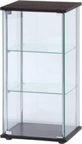 Fuji Boeki 96049 Collection Case, Figure Case, 3 Tiers, Width 16.7 x Depth 14.4 x Height 33.9 inches (42.5 x 36.5 x 86 cm), Brown, Tempered Glass, Full Glass,