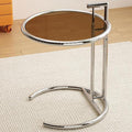 Stylish C-Shaped Sofa Side Table: The Perfect Blend of Function and Design(Color:Brown)