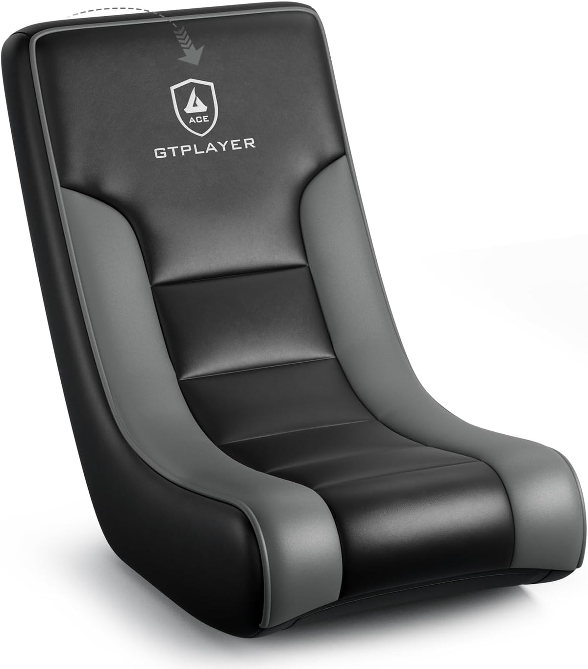 GTPLAYER Floor Rocking Gaming Chair – Floor Rolling Game Chairs with Angle Limiter, Gamer Rocker Floor Seat, Compact & Lightweight, Black & Grey