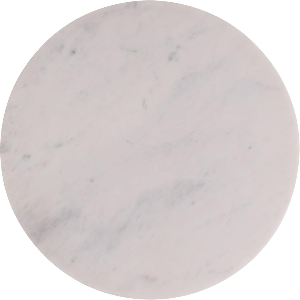 SAFAVIEH Home Collection - Guido Side Table, White Marble Top & Pink Base, Modern Accent Table, Fully Assembled (ACC3215B)