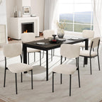 Einhomn Upholstered Dining Chairs Set, Modern Stackable Dining Room Chairs with Soft Velvet Backrest, Kitchen Chairs with Sturdy Metal Legs for Living Room, Restaurant, Set of 2,Cream Beige