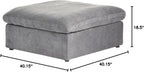 JACH Modern Storage Ottoman Module for Living Room, Cushion Covers Removable, Minimalist Comfy Breathable Footstool Footrest for Living Room Apartment (Grey)